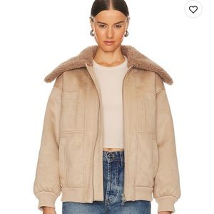 Debika suede style Jacket in Pepper Grey by song of style revolve